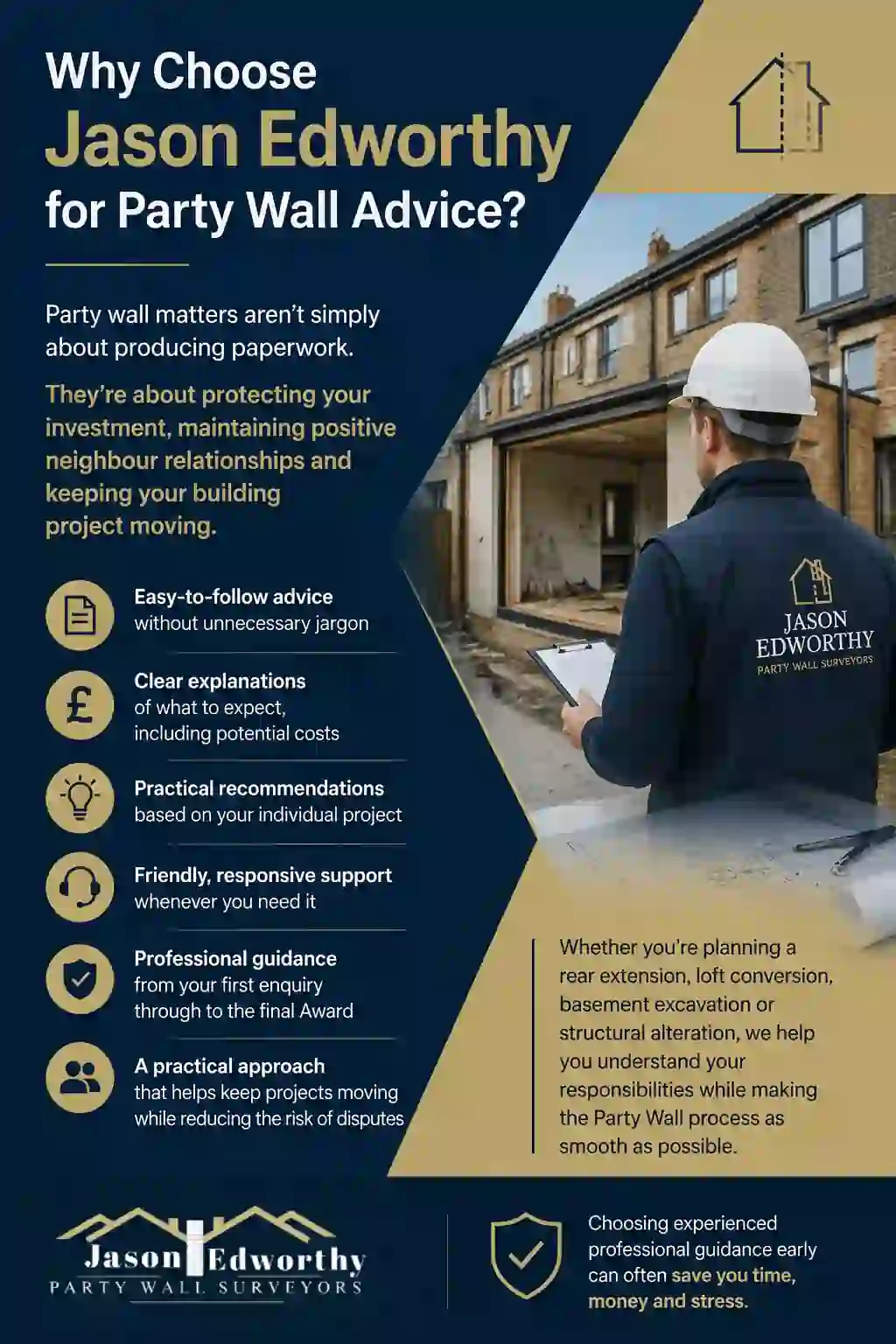 Why Choose Jason Edworthy for Party Wall Advice Ditton ?